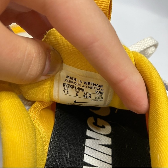 Nike React escape run 2 sneakers white yellow size 7.5 - Picture 6 of 7